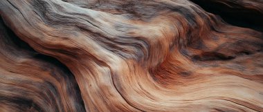 Ahşap dokular kusursuz bir şekilde akışkan saçlarla harmanlanır..