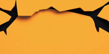 Canlı afiş tasarımı, kenarlar boyunca kehribar parçaları ile merkezde temiz bir boşluk, kişiselleştirme ve promosyon için ideal olan tezat sergiliyor. Çeşitli pazarlama kullanımları için etkili.