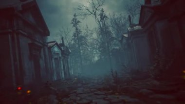 Bir Mezarlıkta Uçmak İskeletler Dans Hip Hop Sinema 3D animasyon Cadılar Bayramı 4K