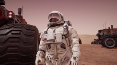 Uzaylı Gezegeni, Astronot, Taşıma Araçları 3D Canlandırma CGI 4K