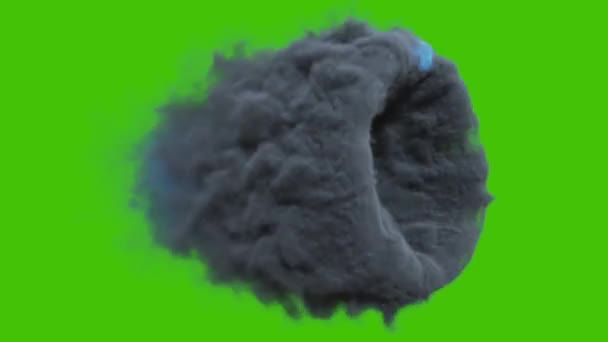 Green Screen Smoke Energy Dimensional Portal Side Animation Απόδοση — Αρχείο Βίντεο