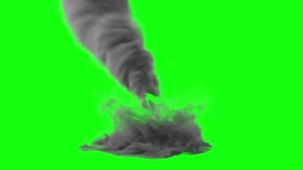 Tornado Storm Orkaan Groen Scherm Rendering Animatie — Stockvideo