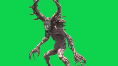 Wendigo Yeşil Ekran Saldırıları Döngü 3 boyutlu Canlandırma