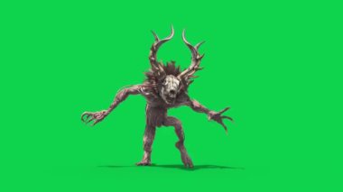 Wendigo Yeşil Ekran Döngüsü 3B Canlandırma