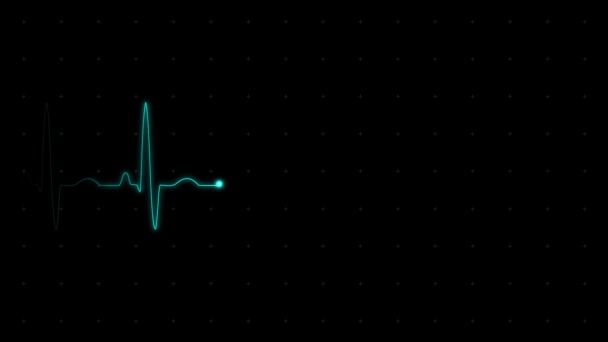 Ekg Heartbeat Monitor Electrocardiogram Loop Rendering Animation — Stock Video