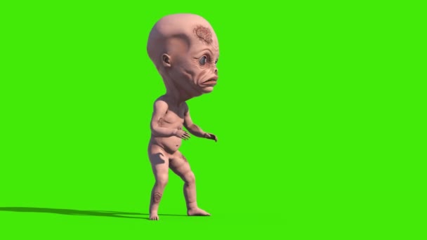 Monster Unohtunut Vauva Vihreä Ruutu Die Side Tekee Animaatio — kuvapankkivideo