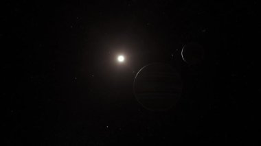 Jüpiter Gezegeni Callisto Animasyon Arkaplan Evreni 3D Canlandırma