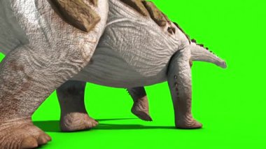 Dinozor Titanosaur Beck Yeşil Ekranda Yürüyor 3D Animasyon Jurassic World