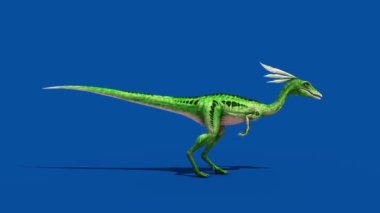 Jurassic Dinazor Öl Mavi Ekran 3D Canlandırma