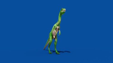 Jurassic Dinazor Saldırısı Mavi Ekran Önü 3D Canlandırması
