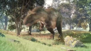 Giganotosaurus 3D Animasyon Dinozorları 4K Cgi