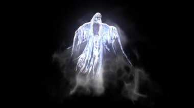 Hayalet Hayalet Cadılar Bayramı Korkunç Alfa Eşleşmesi 3 Boyutlu Canlandırma