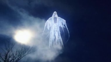 Hayalet Hayalet Cadılar Bayramı Korku Animasyon Arkaplanı 3B Canlandırma