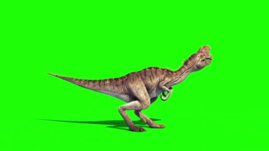 Oviraptor Dinozorları Ölecek Yandaki Yeşil Ekran Jurasik Dünya 3D Canlandırma
