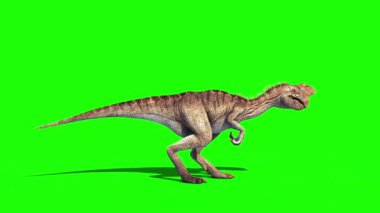 Oviraptor Dinozorları Yeşil Ekran Yanlı Jurasik Dünya 3D Canlandırmasına Saldırdı