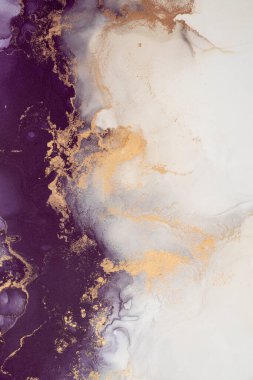 Soyut arkaplan için özgün tablodaki mermer mürekkep soyut sanat. Resim, Kintsuki mürekkep sanatının düz mermer arkaplan desenini yaratmak için yüksek kaliteli kağıt dokusuna boyanmış. .