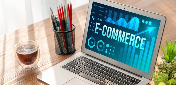 Commerce Adatszoftver Modish Műszerfal Értékesítési Elemzés Online Kiskereskedelmi Üzleti — Stock Fotó