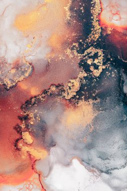 Enfes orjinal resmin mermer mürekkep sanatının soyut arkaplanını yakmak. Boyama, ombre alkol mürekkebinin pürüzsüz mermer arkaplan desenini yaratmak için yüksek kaliteli kağıt dokusuna boyanmış. .