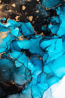 Soyut arkaplan için özgün tablodaki mermer mürekkep soyut sanat. Resim, Kintsuki mürekkep sanatının düz mermer arkaplan desenini yaratmak için yüksek kaliteli kağıt dokusuna boyanmış. .