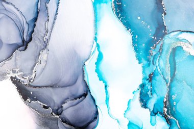 Marble ink abstract art from meticulous original painting abstract background . Painting was painted on high quality paper texture to create smooth marble background pattern of ombre alcohol ink .