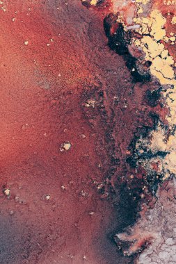 Enfes orjinal resmin mermer mürekkep sanatının soyut arkaplanını yakmak. Boyama, ombre alkol mürekkebinin pürüzsüz mermer arkaplan desenini yaratmak için yüksek kaliteli kağıt dokusuna boyanmış. .