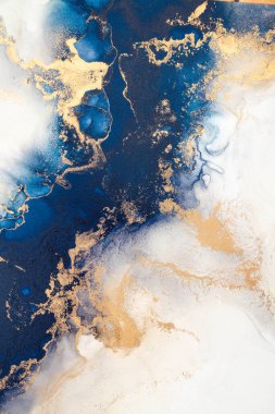 Soyut arkaplan için özgün tablodaki mermer mürekkep soyut sanat. Resim, Kintsuki mürekkep sanatının düz mermer arkaplan desenini yaratmak için yüksek kaliteli kağıt dokusuna boyanmış. .