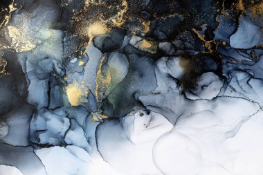 Soyut arkaplan için özgün tablodaki mermer mürekkep soyut sanat. Boyama, ombre alkol mürekkebinin pürüzsüz mermer arkaplan desenini yaratmak için yüksek kaliteli kağıt dokusuna boyanmış. .