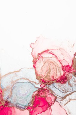 Marble ink abstract art from meticulous original painting abstract background . Painting was painted on high quality paper texture to create smooth marble background pattern of ombre alcohol ink .