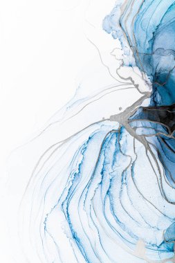 Marble ink abstract art from meticulous original painting abstract background . Painting was painted on high quality paper texture to create smooth marble background pattern of ombre alcohol ink .