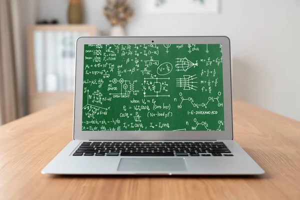 Математичні Рівняння Формула Екрані Комп Ютера Показує Концепцію Науки Освіти — стокове фото