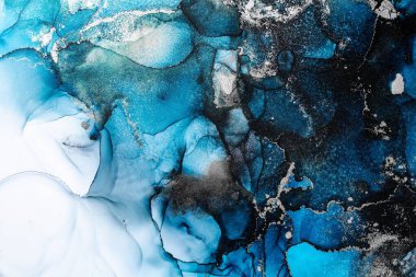 Soyut arkaplan için özgün tablodaki mermer mürekkep soyut sanat. Boyama, ombre alkol mürekkebinin pürüzsüz mermer arkaplan desenini yaratmak için yüksek kaliteli kağıt dokusuna boyanmış. .