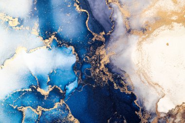 Soyut arkaplan için özgün tablodaki mermer mürekkep soyut sanat. Boyama, ombre alkol mürekkebinin pürüzsüz mermer arkaplan desenini yaratmak için yüksek kaliteli kağıt dokusuna boyanmış. .