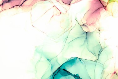 Soyut arkaplan için özgün tablodaki mermer mürekkep soyut sanat. Boyama, ombre alkol mürekkebinin pürüzsüz mermer arkaplan desenini yaratmak için yüksek kaliteli kağıt dokusuna boyanmış. .