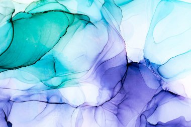 Soyut arkaplan için özgün tablodaki mermer mürekkep soyut sanat. Boyama, ombre alkol mürekkebinin pürüzsüz mermer arkaplan desenini yaratmak için yüksek kaliteli kağıt dokusuna boyanmış. .