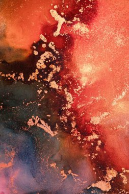 Enfes orjinal resmin mermer mürekkep sanatının soyut arkaplanını yakmak. Boyama, ombre alkol mürekkebinin pürüzsüz mermer arkaplan desenini yaratmak için yüksek kaliteli kağıt dokusuna boyanmış. .