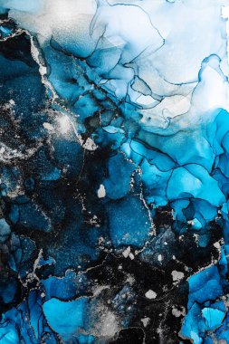 Soyut arkaplan için özgün tablodaki mermer mürekkep soyut sanat. Resim, Kintsuki mürekkep sanatının düz mermer arkaplan desenini yaratmak için yüksek kaliteli kağıt dokusuna boyanmış. .