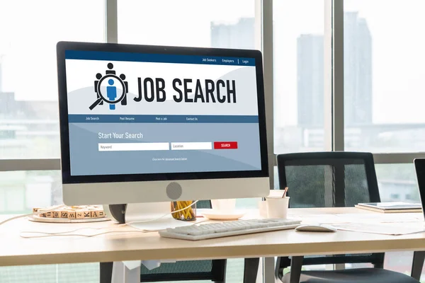 Online Hledání Práce Modish Webové Stránce Pro Pracovníky Hledat Pracovní — Stock fotografie