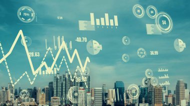 İş verileri analitik arayüzü akıllı şehrin üzerinde uçuyor ve iş zekasının geleceğini değiştiriyor. Stratejik plan için büyük verileri analiz etmek için bilgisayar yazılımı ve yapay zeka kullanılır .