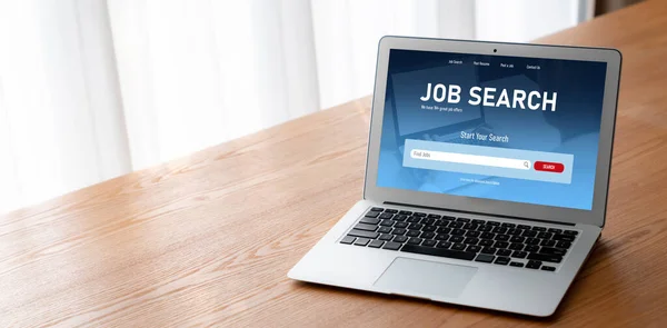 Online Jobbsökning Modisk Webbplats För Arbetstagare Att Söka Jobb Rekrytering — Stockfoto