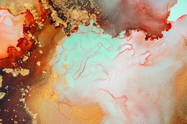 Soyut arkaplan için özgün tablodaki mermer mürekkep soyut sanat. Boyama, ombre alkol mürekkebinin pürüzsüz mermer arkaplan desenini yaratmak için yüksek kaliteli kağıt dokusuna boyanmış. .