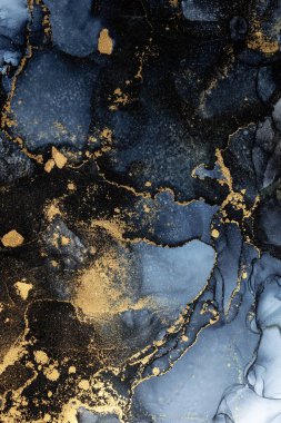 Soyut arkaplan için özgün tablodaki mermer mürekkep soyut sanat. Resim, Kintsuki mürekkep sanatının düz mermer arkaplan desenini yaratmak için yüksek kaliteli kağıt dokusuna boyanmış. .