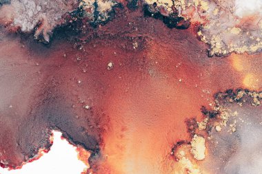 Enfes orjinal resmin mermer mürekkep sanatının soyut arkaplanını yakmak. Boyama, ombre alkol mürekkebinin pürüzsüz mermer arkaplan desenini yaratmak için yüksek kaliteli kağıt dokusuna boyanmış. .