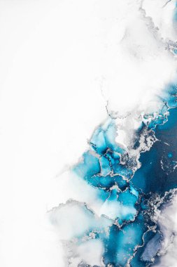 Soyut arkaplan için özgün tablodaki mermer mürekkep soyut sanat. Resim, Kintsuki mürekkep sanatının düz mermer arkaplan desenini yaratmak için yüksek kaliteli kağıt dokusuna boyanmış. .