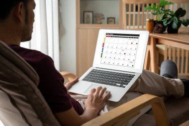 Kişisel düzenleyici ve çevrimiçi iş için mod zamanlama planlaması için bilgisayar yazılım uygulaması takvimiName