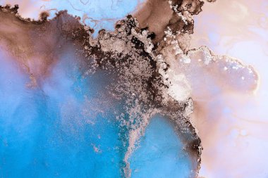 Soyut arkaplan için özgün tablodaki mermer mürekkep soyut sanat. Boyama, ombre alkol mürekkebinin pürüzsüz mermer arkaplan desenini yaratmak için yüksek kaliteli kağıt dokusuna boyanmış. .