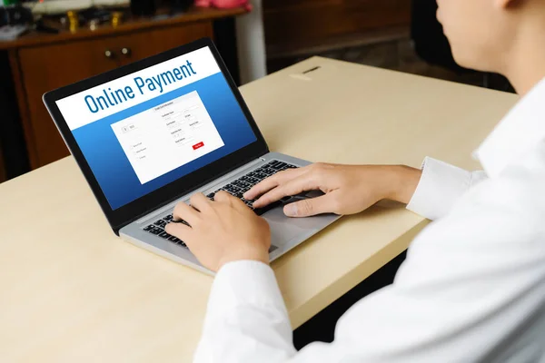 Online Payment Platform Modish Money Transfer Internet Netowrk — Stock Photo, Image