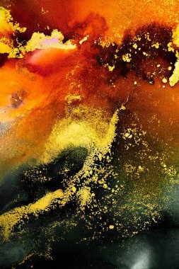 Enfes orjinal resmin mermer mürekkep sanatının soyut arkaplanını yakmak. Boyama, ombre alkol mürekkebinin pürüzsüz mermer arkaplan desenini yaratmak için yüksek kaliteli kağıt dokusuna boyanmış. .