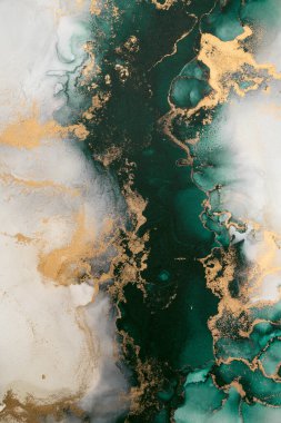 Soyut arkaplan için özgün tablodaki mermer mürekkep soyut sanat. Resim, Kintsuki mürekkep sanatının düz mermer arkaplan desenini yaratmak için yüksek kaliteli kağıt dokusuna boyanmış. .