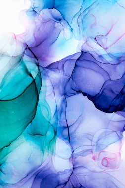 Soyut arkaplan için özgün tablodaki mermer mürekkep soyut sanat. Boyama, ombre alkol mürekkebinin pürüzsüz mermer arkaplan desenini yaratmak için yüksek kaliteli kağıt dokusuna boyanmış. .