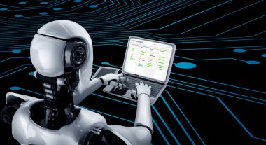 Ekip projesinin zaman çizelgesini gösteren bilgisayar ekranında, modern iş projesi yönetimi için proje planlama yazılımı